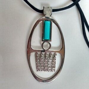 Vintage Avon Faux Turquoise Corded Necklace 1970s Southwestern Native American